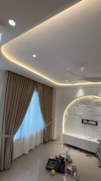 Siling plaster melengkung ruang tamu